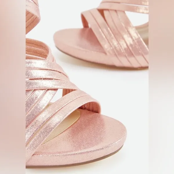 JUSTFAB Party Pleaser Strappy Heeled Sandal size 7.5 BIN 16‎ - Image 5