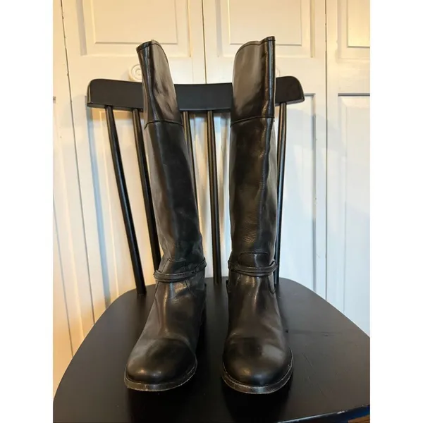 Frye Melissa black tall riding boot size 6 - Image 5