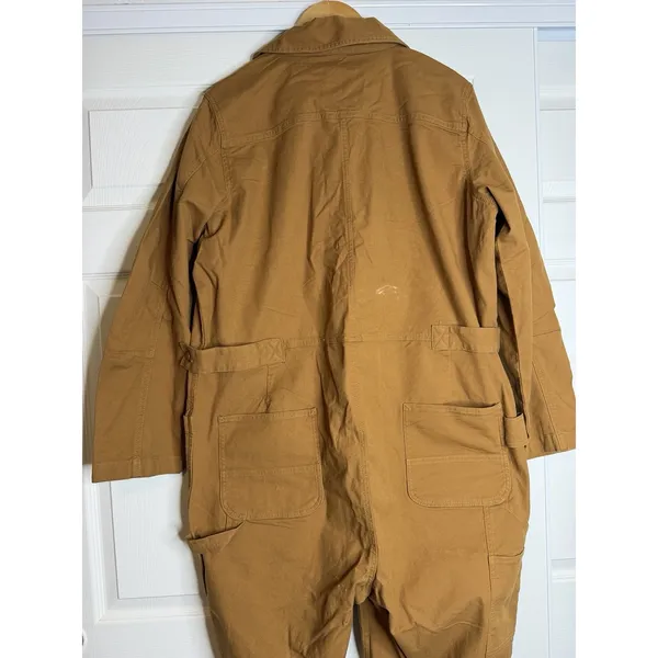 Carhartt Brown Solid Relaxed Fit Coverall Jumpsuit BN6071-W Rugged Flex Canvas - Image 4