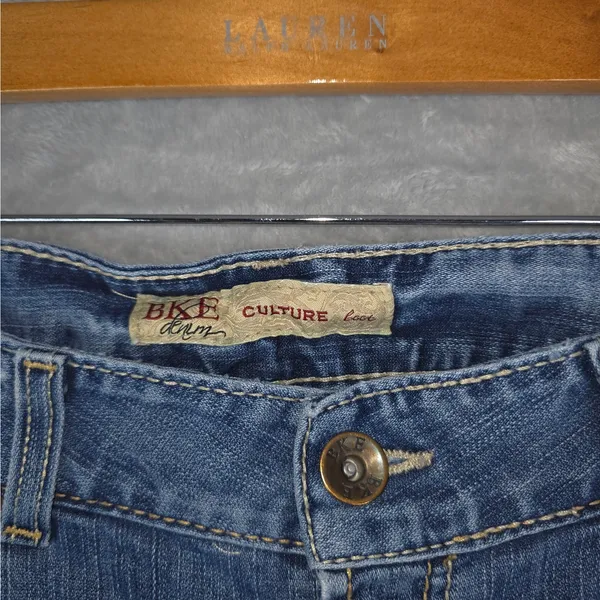 BKE Jeans Womens 34x20 Blue Culture Boot Cut Off Crop Raw Hem DIY Ankle Cropped‎ - Image 7