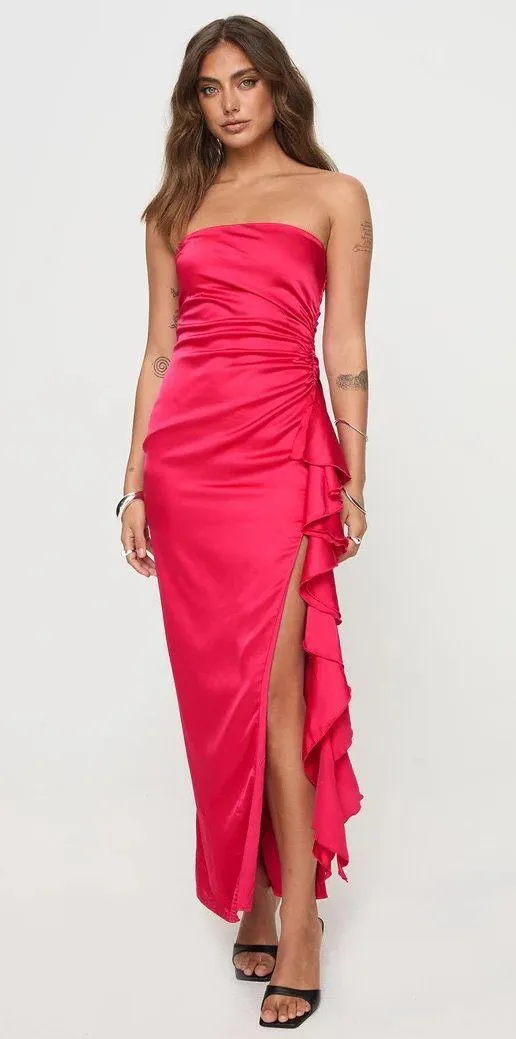 Princess Polly CALLITA STRAPLESS MAXI DRESS RED - Image 2