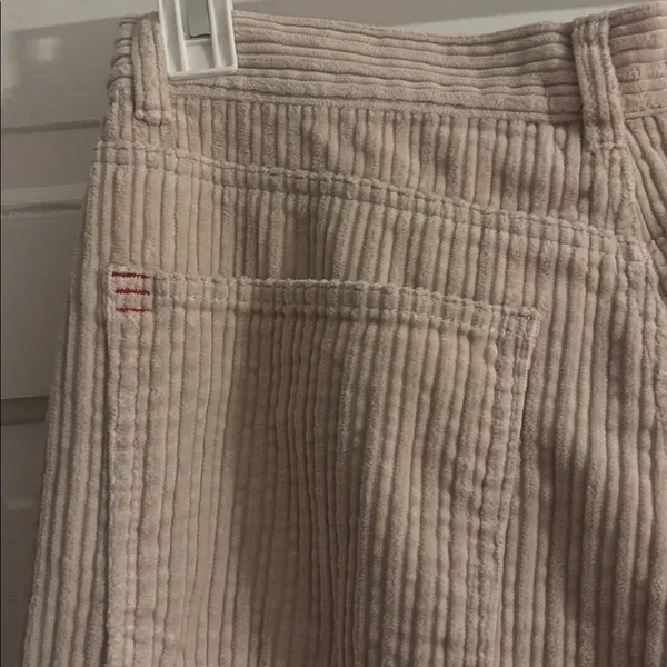 BDG Beige Corduroy Hi Rise Baggy Trousers - Image 4