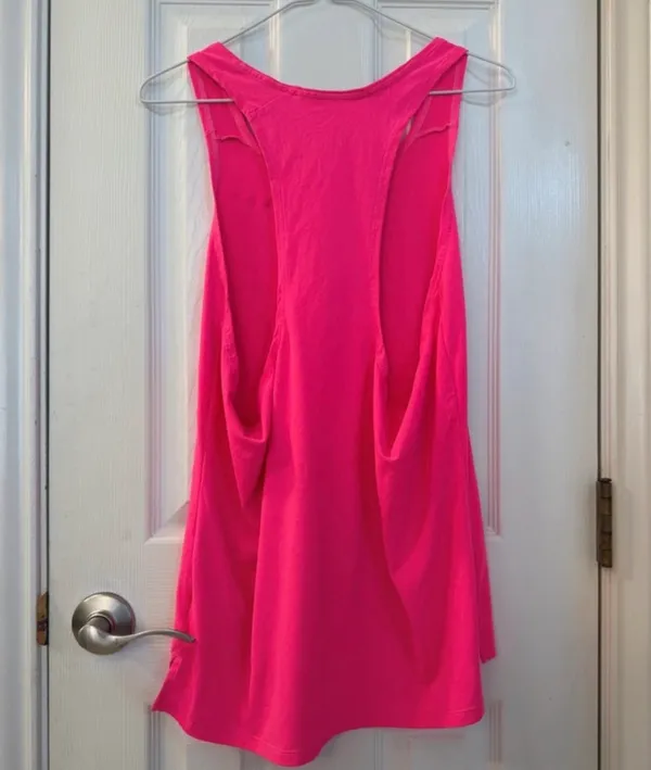 Nike Dri-Fit Running Neon Pink Racerback Tank Top - Image 3