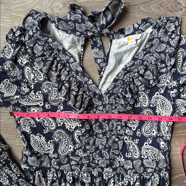 BODEN Ruffle Jersey Maxi Dress 8 Blue - Image 10