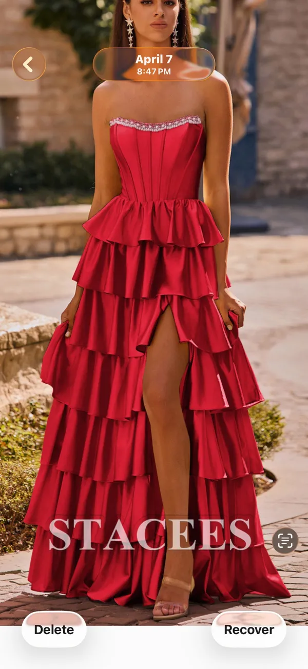 red dress Size 4 - Image 3