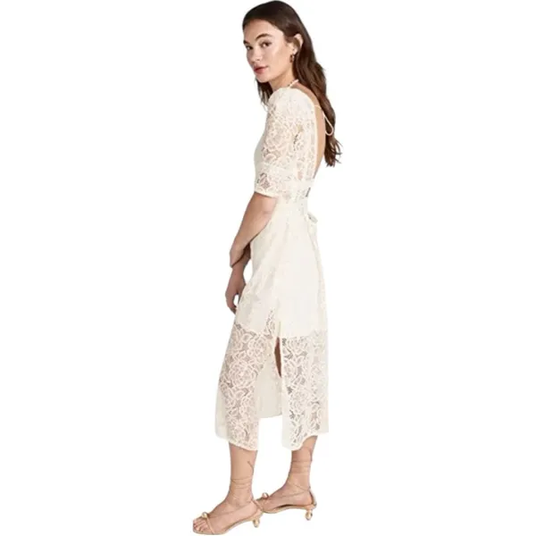 For Love and Lemons Marilyn Midi Dress in Ivory Size Medium NWT - Image 3