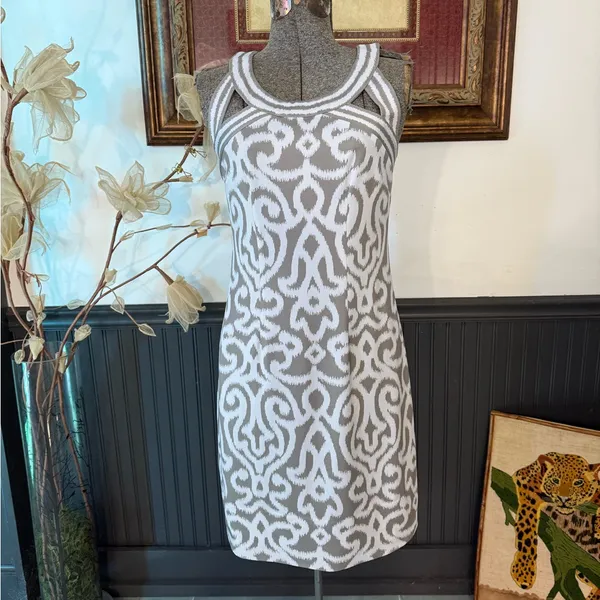 Gretchen Scott Ikat Cutout Strappy Back Sheath Dress ~ Size XS 🧡🍄 - Image 3