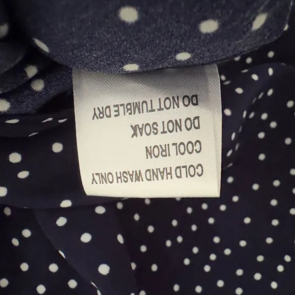 White Fox Polka Dot Mini Dress sleeveless ruffle tie bow back v-neck lightweight - Image 9