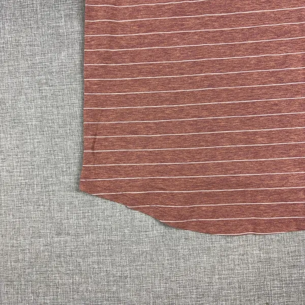 Lululemon Athletica T-Shirt Womens 2 Red Striped Crew Neck Short Sleeve Top - Image 2