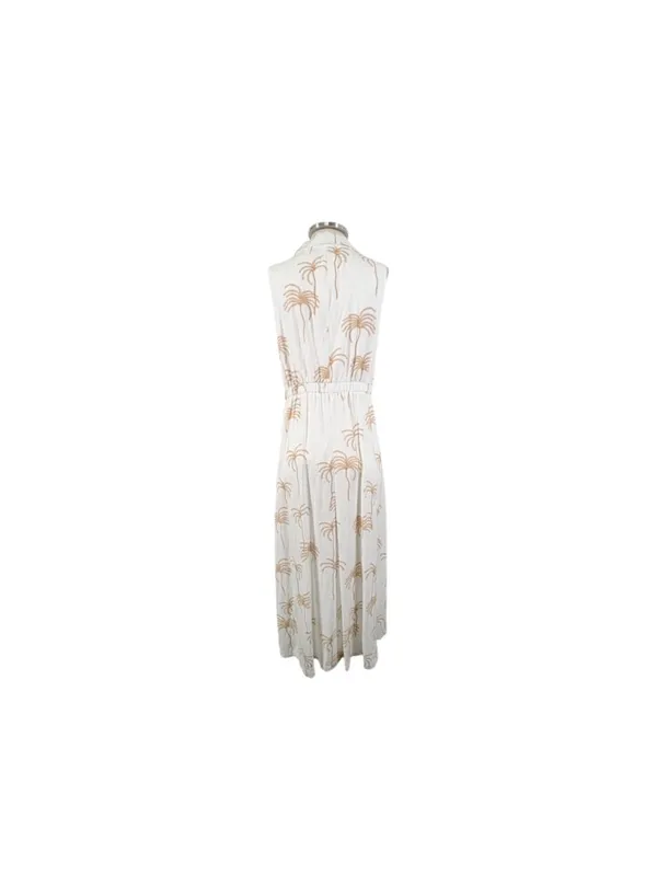 Petal & Pup Linen Blend Palm Midi Dress Size Medium - Image 5