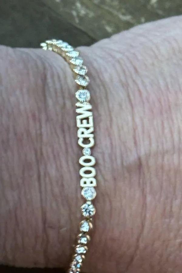 Sugar Fix by BaubleBar gold tone Boo Crew tennis bracelet - Image 3