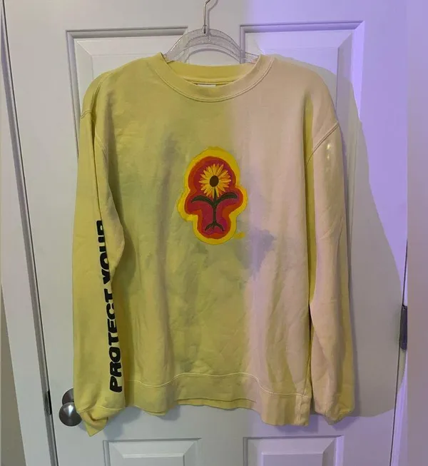 Deadstock Petals and Peacocks Protect your energy Sweatshirt unisex - Image 2