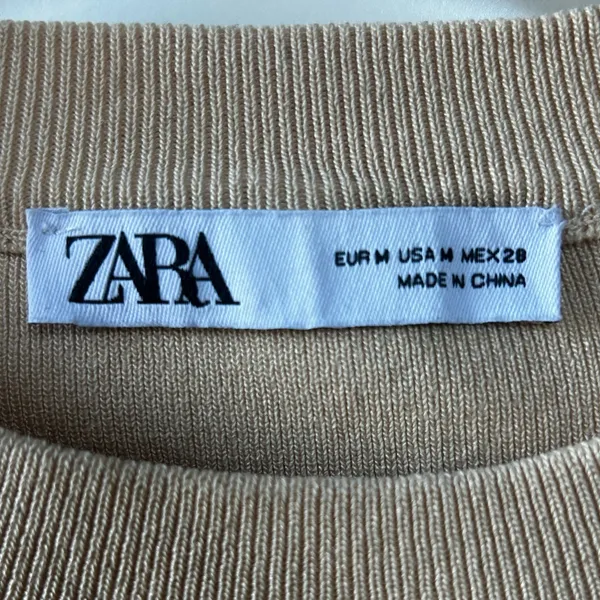 Zara Structured Sleeveless Knit Mini Dress in Cream Size Medium Quiet Luxury - Image 5