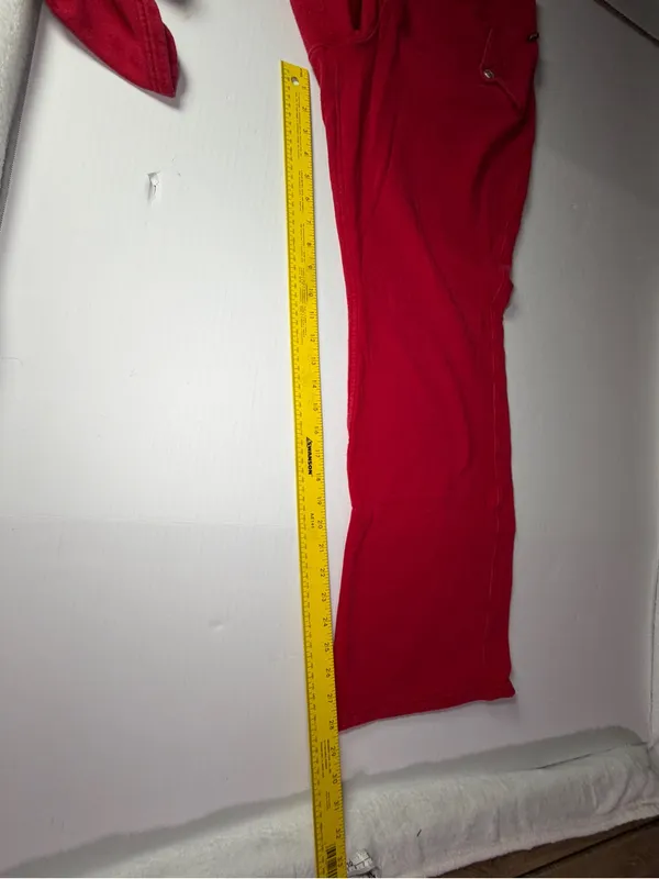 Vintage Y2K Polo Jeans Co. Ralph Lauren Red Knit Pants - Image 5
