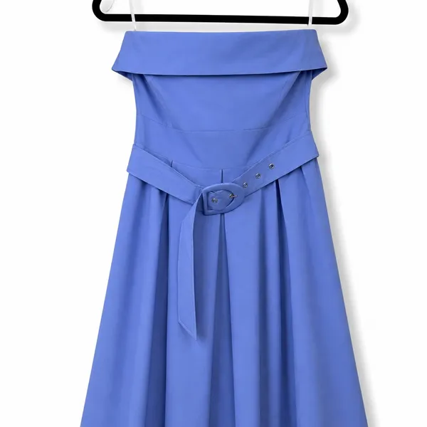 NEW Lulus Trendsetting Choice Periwinkle Strapless A-Line Midi Dress Medium - Image 8