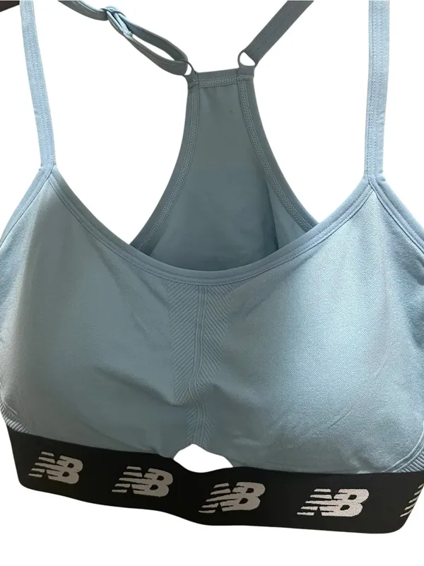 New Balance 2 Pack Sports Bras Gray Blue Racerback Workout Women’s Size XL NWT - Image 3