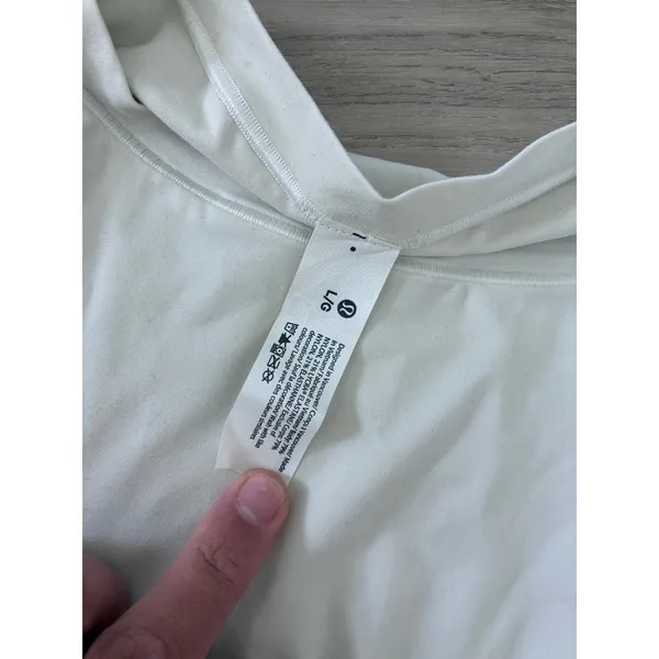 Lululemon Wundermost Ultra Soft Nulu High Neck Sleeveless Bodysuit White L/G - Image 4