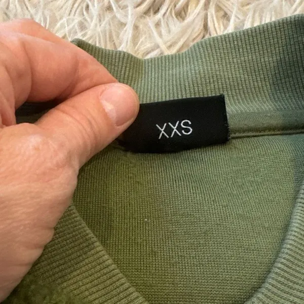 Zyia active flying V olive green fleece jacket xxs - Image 4