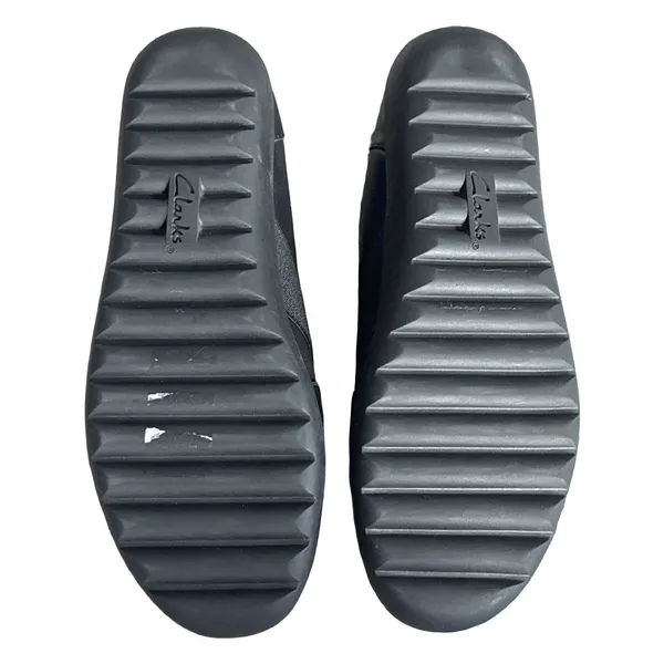 Clarks Collection 8 Medora Jem Black Leather Crisscross Slip On Loafers Flats - Image 5