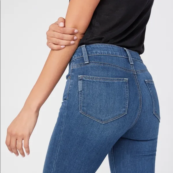 Paige Hoxton Ankle Ultra Skinny Jeans in Dark Wash - Image 3