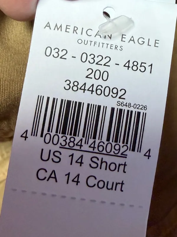 NEW American Eagle Baggy Jogger Womens 14 Short Tan Cargo Utility Pants Stretch - Image 14