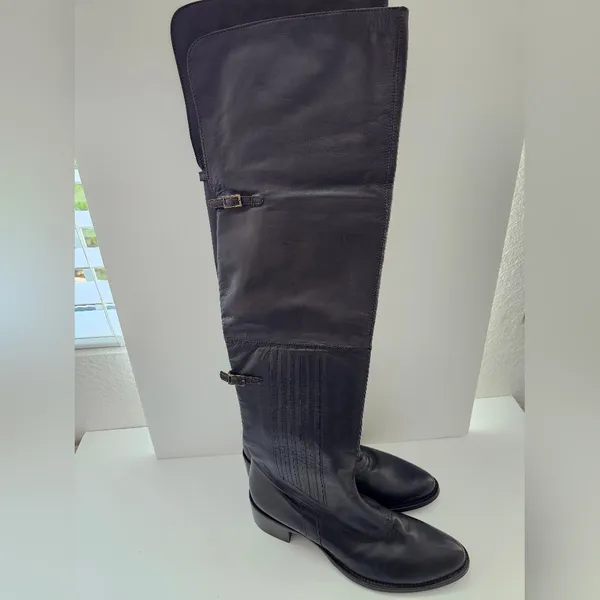 Mariano Renzi Italy Over-the-Knee Dark Brown Leather Boots - Size 40 - Image 3