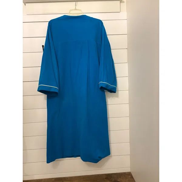 Vintage Vanity Fair Robe Womens Medium‎ Blue Full Zip Lounger Housecoat Vintage - Image 5