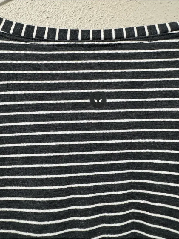 Lululemon Striped Long-Sleeve Crewneck Top - Black/White - Image 4