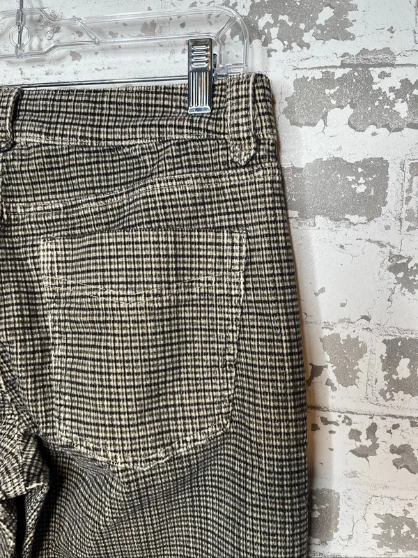 American Eagle | women velvet corduroy plaid bootcut pants - Image 9