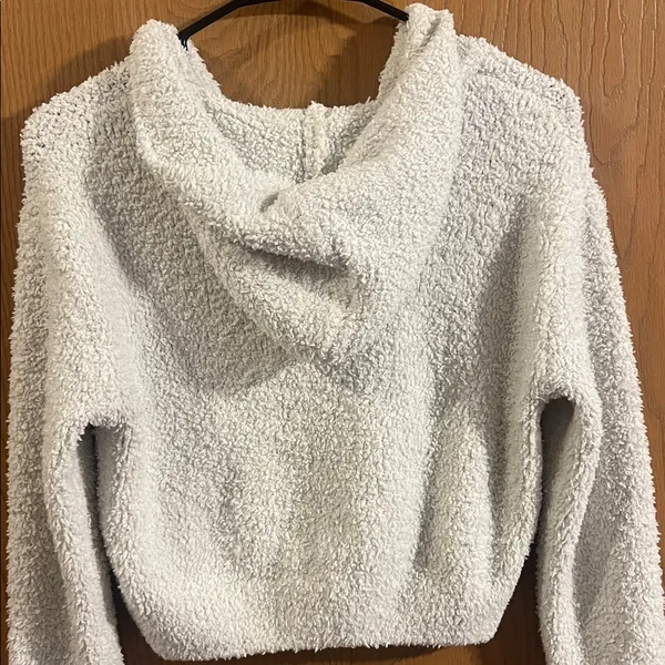 Skims Cozy Teddy Knit Bone‎ Zip-Up Hoodie XXS/XS - Image 9
