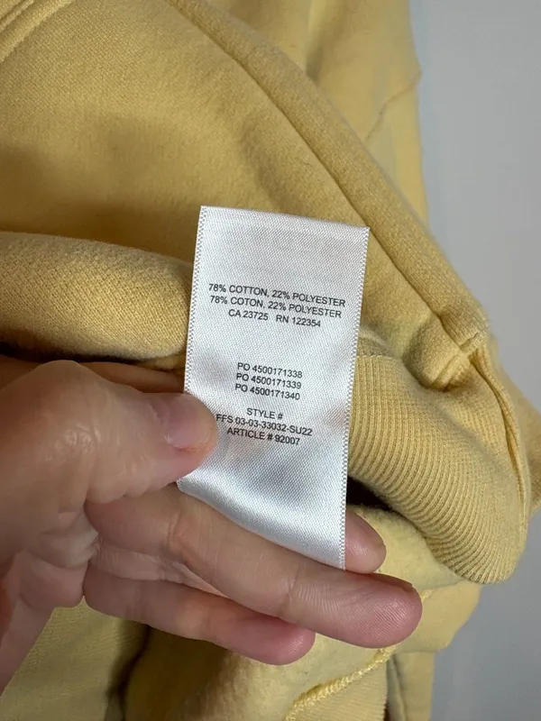 TNA Aritzia Cozy Fleece Boyfriend zip up sweatshirt Yellow - Image 4