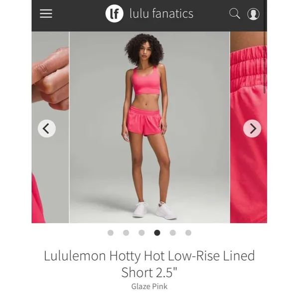 Lululemon Hotty Hot Low Rise Lined Shorts 2.5" Glaze Pink Size 14 - Image 11