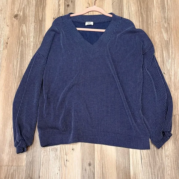 game day gal by texas true blue vnecl oversized sweater sz Large - Image 2