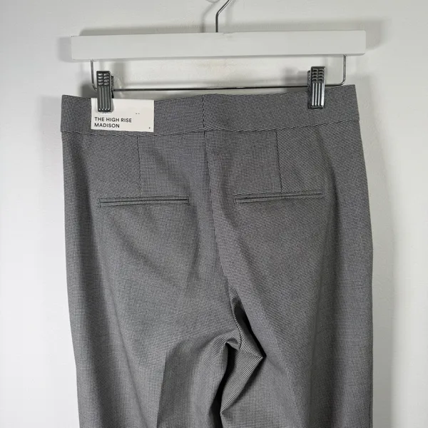 Ann Taylor The High Rise Madison Trousers Gray Houndstooth Career Women Size 2 - Image 5