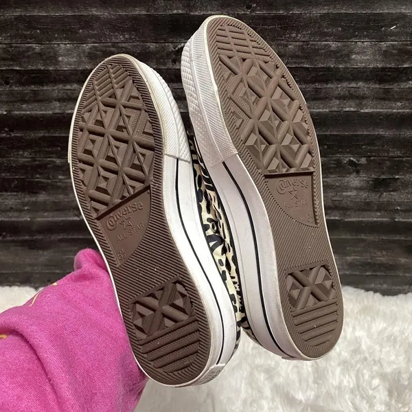 Converse Jungle Art Platform High Top Shoes Neutral Animal Print Y2k Streetcore - Image 5