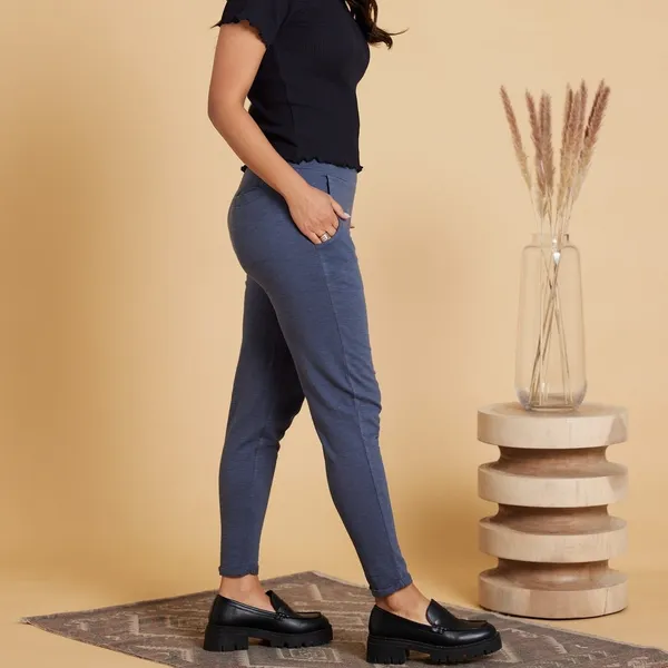 Known Supply Lead Blue Sequoia Organic Cotton Classic Comfy Lounge Pants Small - Image 4