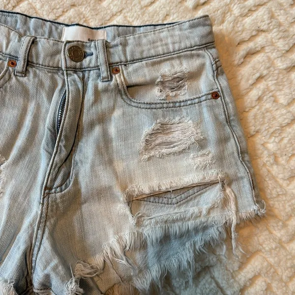 Garage Distressed Jean Shorts Size 0 - Image 3