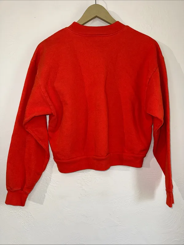 Los Angeles Apparel Heavy Fleece Crewneck Sweatshirt Red XS - Image 2
