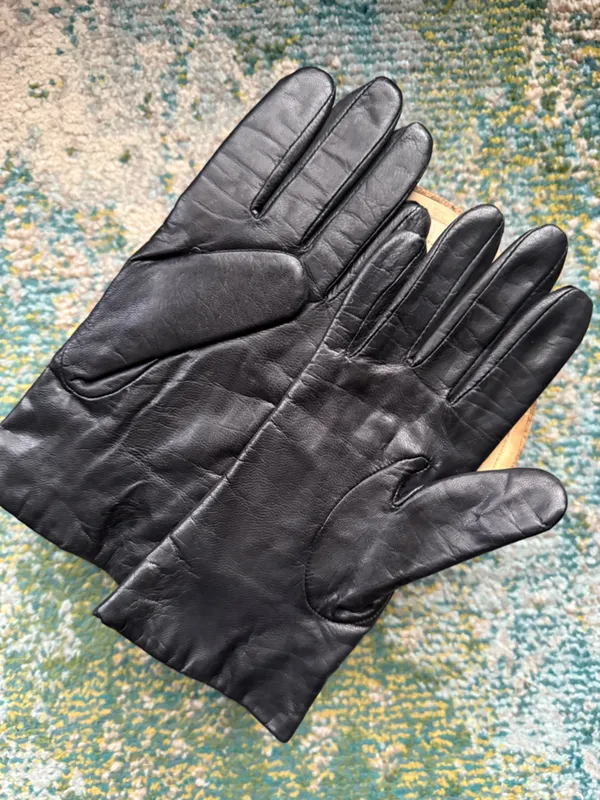 Vintage Accessories Thinsulate black leather gloves, size XL - Image 3