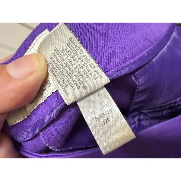 Chico's So Slimming Purple Ankle Trousers Womens‎ 3 XL 16 Cotton Stretch Pants - Image 5