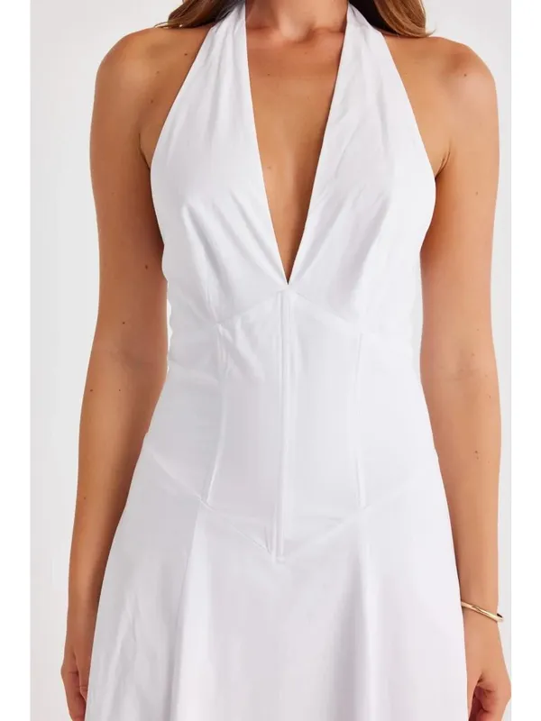 SNDYS Talassa Maxi Dress in White XXLarge Womens Long Summer Gown - Image 8