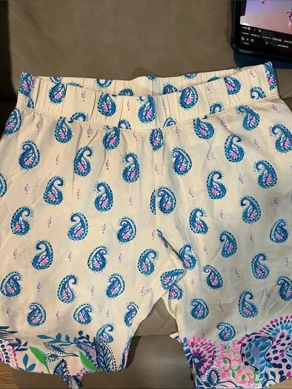 Lilly Pulitzer Girls Paisley & Floral Skirt - Blue & Pink - Image 4