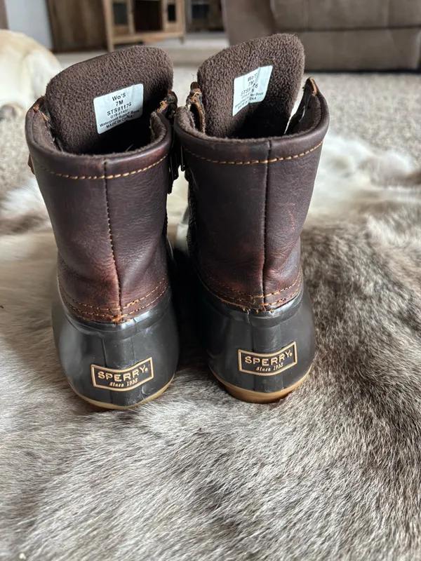 Women’s Brown Sperry Waterproof Duck Boots - Image 8
