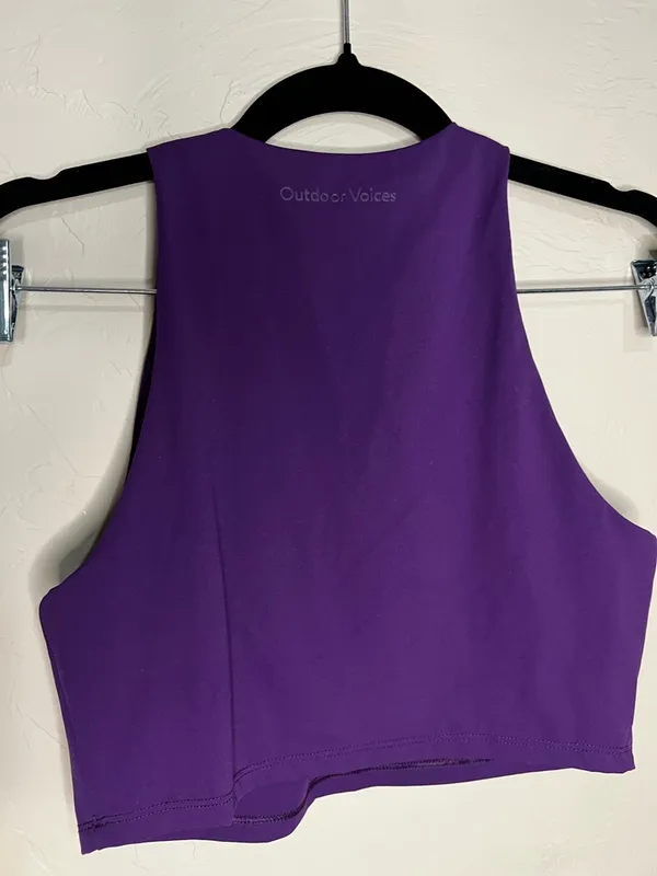 Outdoor Voices Zoom Açaí‎ Purple Shelf Bra Athletic Crop Top - Image 4