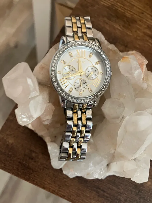 Relic Women's Two-Tone Crystal Accent Bracelet Watch - Gold & Silver - Image 3