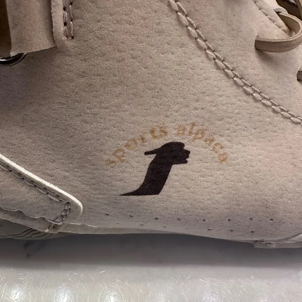 Sports Alpaca Beige High Top Sneakers Bungee Lace‎ Ankle Strap Shoes EU 39 - Image 5
