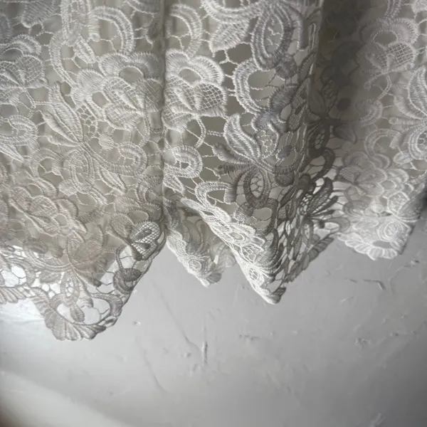 Muse‎ White Lace Overlay Romper Size 2 Kentucky Derby Boho Cottagecore - Image 6