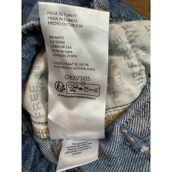 Free People We The Free Stride Straight n Wide Jeans Blue Walk Away Size 27 - Image 8