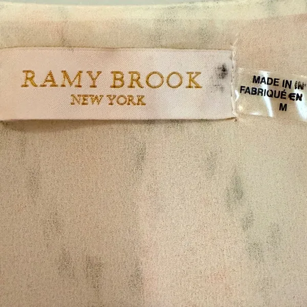 Ramy Brook‎ Eleanor Wrap Blouse Womens M Pink Peplum Boho Feminine Dainty Y2K - Image 3
