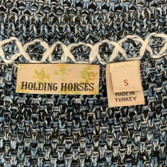 Anthropologie‎ Holding Horses Knit Dress Small Blue Sleeveless Midi - Image 7
